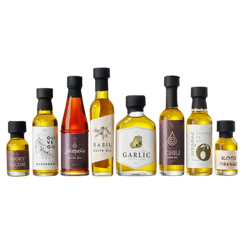 Olive Oil Gourmet Sampler Gift Set of 8 - Extra-Virgin