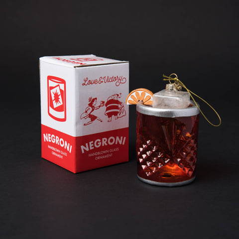 Negroni Cocktail Christmas Holiday Ornament - *PRESALE