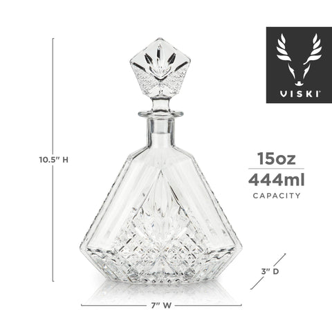 Viski - Admiral™ Vintage-Style Irish-Cut Crystal Whiskey Decanter