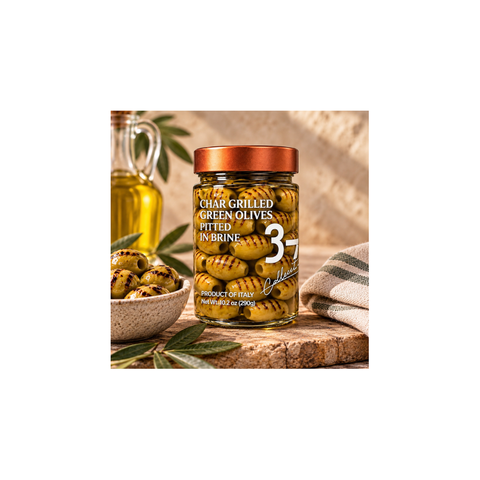 Trentasette Char Grilled Green Olives