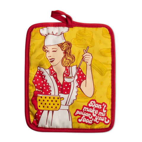 Zapps Clothing - Don't Make Me Poison Your Food Oven Mitts And Potholder Set