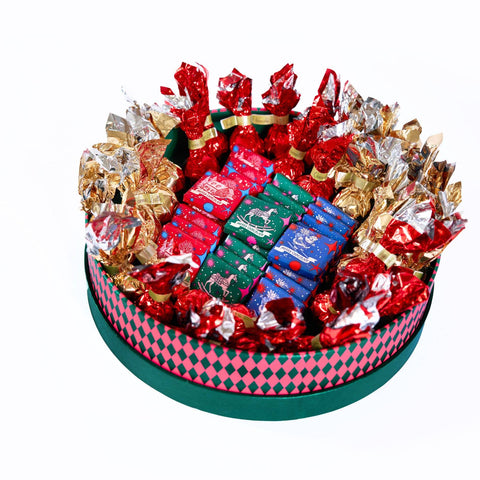 Large Round Assorted Chocolate Christmas Box
