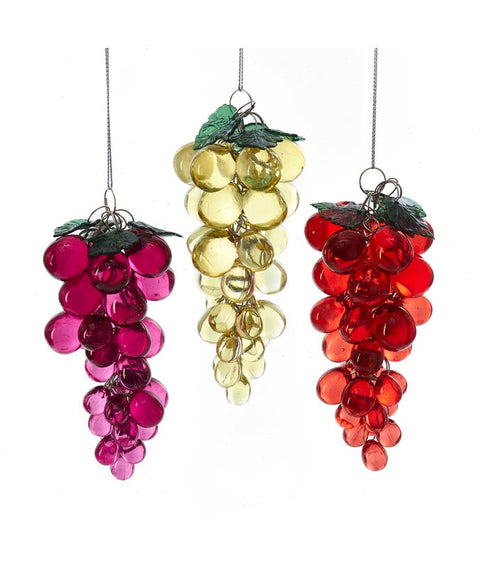 ACRYLIC BEADED GRAPES ORNAMENT