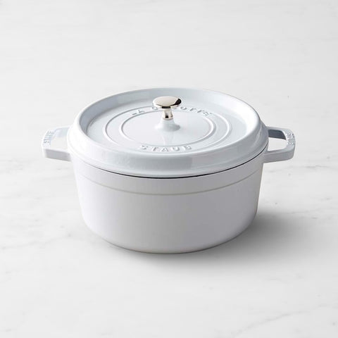 Staub - 5.5qt Round Cocotte - White