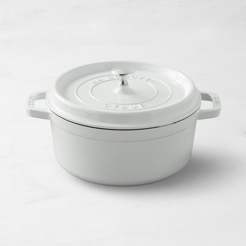 Staub - 4qt Round Cocotte -White