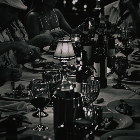 The Merc Supper Club — black-and-white evening photograph