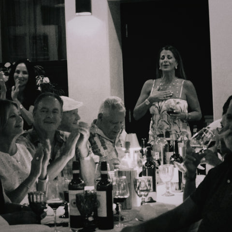 The Merc Supper Club — black-and-white evening photograph