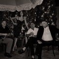 The Merc Supper Club — black-and-white evening photograph