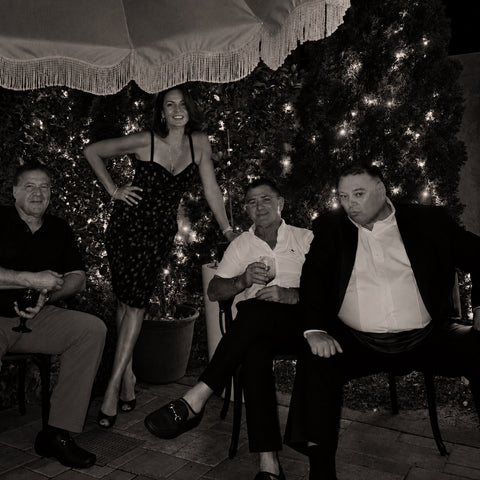 The Merc Supper Club — black-and-white evening photograph