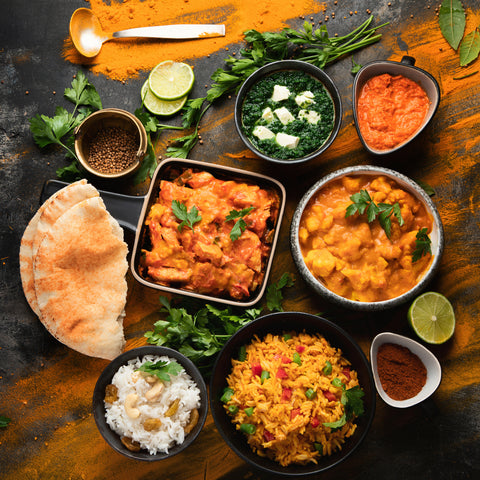 Taste of India: Aloo Gobi, Garlic Naan, Chutney and more (Veg)