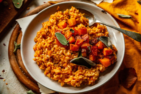 Date Night - Butternut Squash Risotto, Pan Roasted Chicken, Apple & Pear Crumble