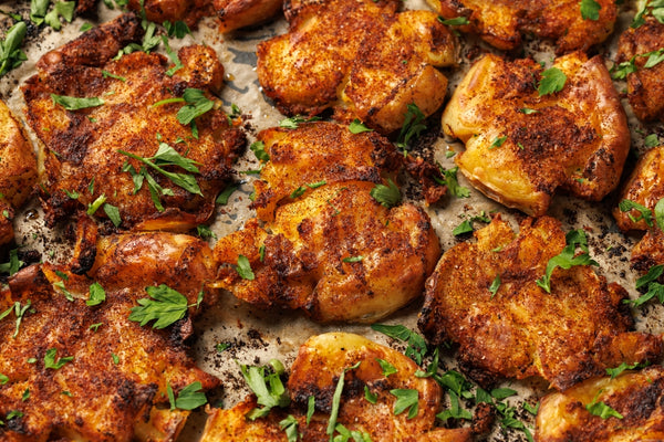 Duck Fat & Rosemary Smashed Fingerling Potatoes