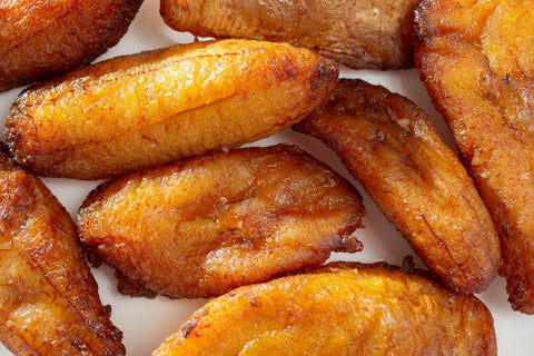 Caribbean Kitchen: Jerk Chicken, Sweet Plantains, Mango Salsa and Rum Roasted Pineapple Flambe